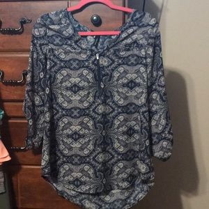 NWT blue and gray blouse